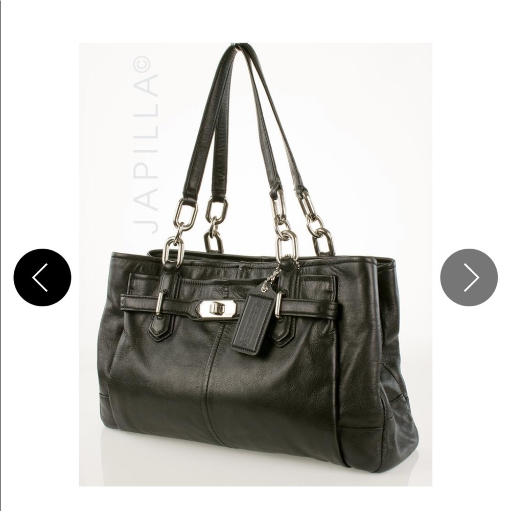 Coach Carryall Chelsea 17811 Jayden Purse Black Leather Shoulder Bag